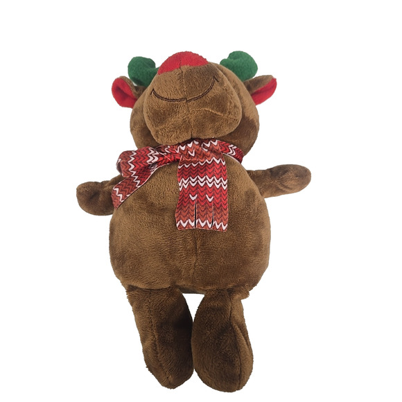 Midwood Brands Reindeer Plush Christmas Brown Stuffed Animal Toy 10 Inch - Picture 2 of 11